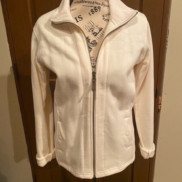 Columbia Cream Coloed Fleece Jacket - Picture 2 of 5